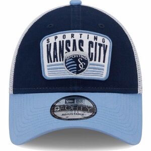 Sporting Kansas City Adjustable Cap - Blue and White - 9FORTY - OSFM - Unisex